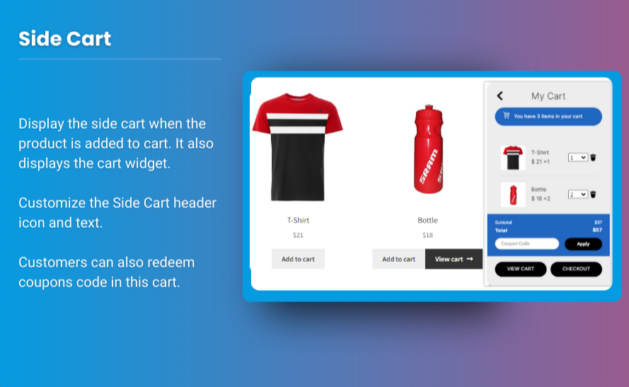 mini cart for woocommerce