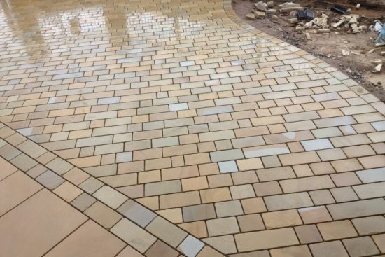 natural sandstone block paving