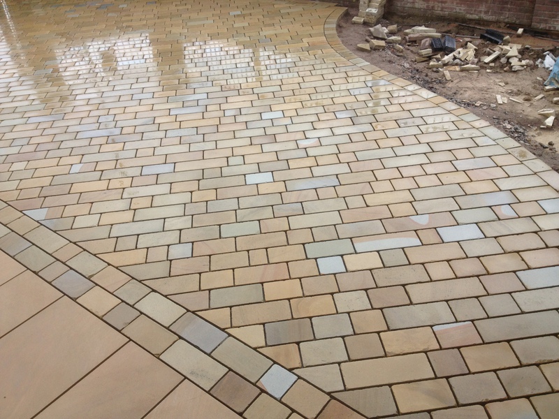 natural sandstone block paving