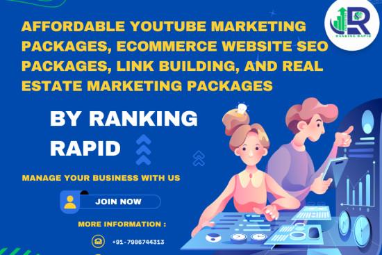 Affordable YouTube Marketing Packages, Ecommerce Website SEO Packages, Link Building, and Real Estate Marketing Packages