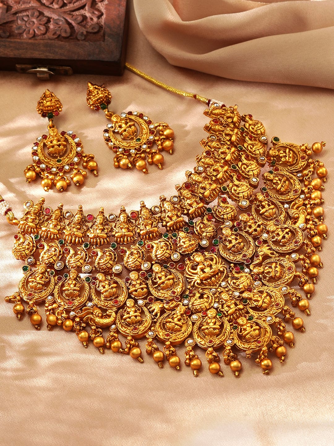 rubans-gold-plated-red-green-stone-studded-temple-jewellery-set-necklace-set-33858853404846