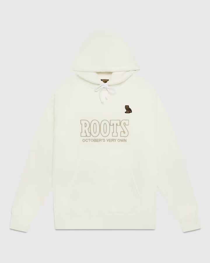 Ovo x Roots Owl Patch Hoodie Cream