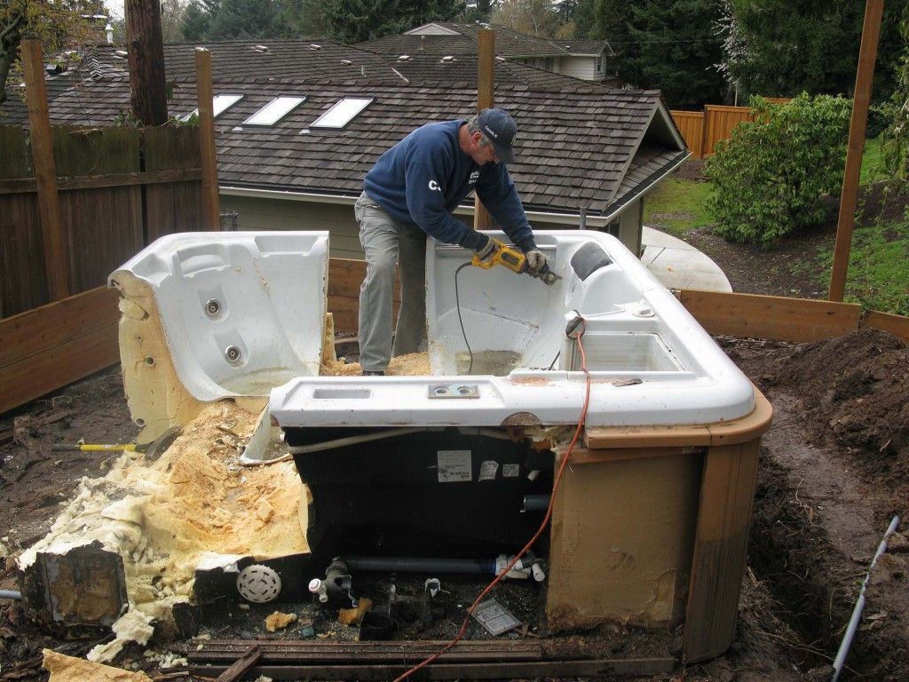 Hot tub removal services