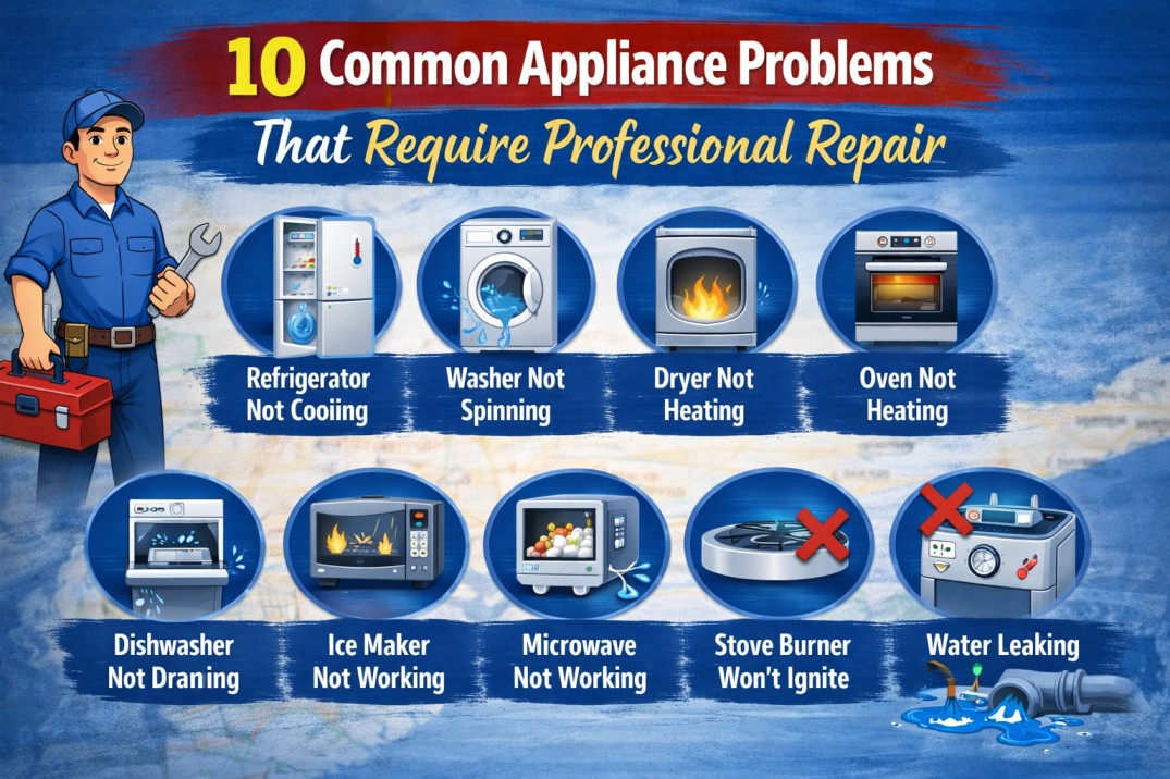 10 Common Appliance Problems That Require Professional Repair